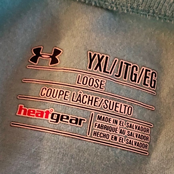 Under Armour Girls Never Quit heat gear light blue Top Youth XL - Picture 4 of 4